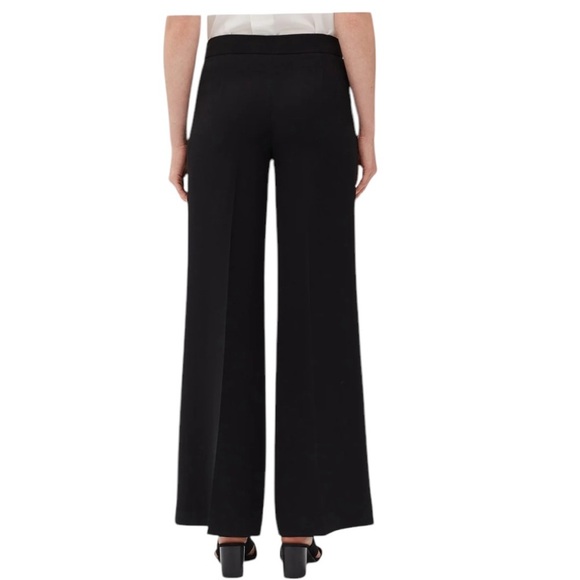 Lafayette 148 New York Black Wool Blend Wide Leg Pants Capsule Wardrobe - Picture 4 of 13